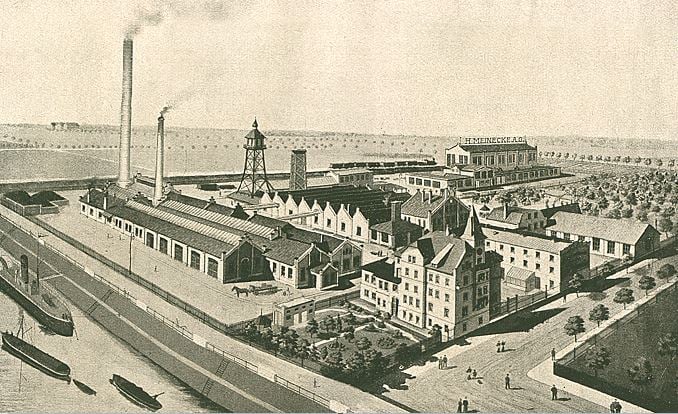 Widok fabryki wodomierzy Meinecke przy ulicy Dlugosza