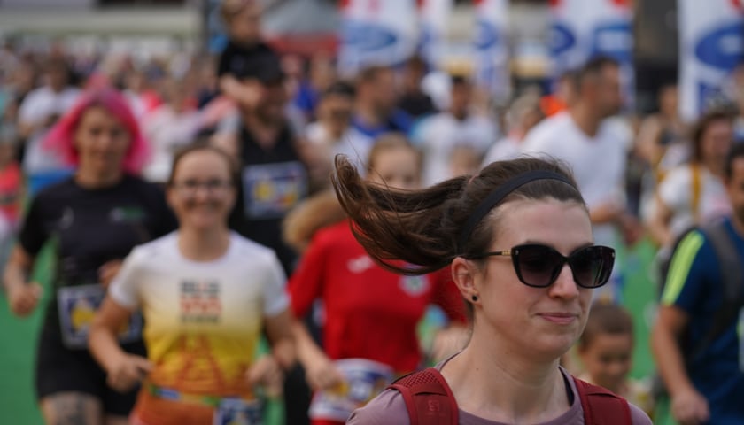 Uczestnicy Biegu Rodzinnego we Wrocławiu