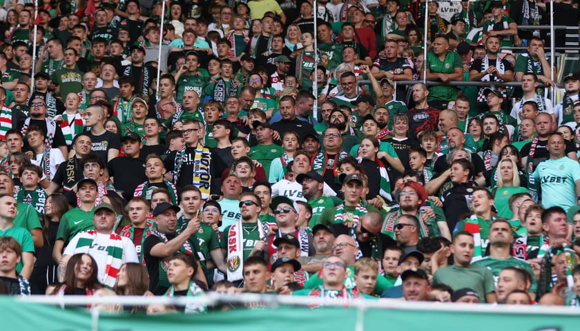 Powiększ obraz: Mecz Śląsk-Wrocław vs Wieczysta Kraków. Remis, a kibice na medal