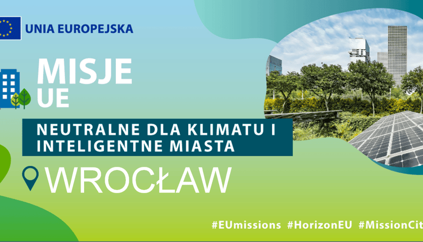 Plakat "Neutralne dla klimatu i inteligentne miasta"