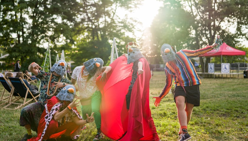 Powiększ obraz: Festiwalowe maskotki - gołębie