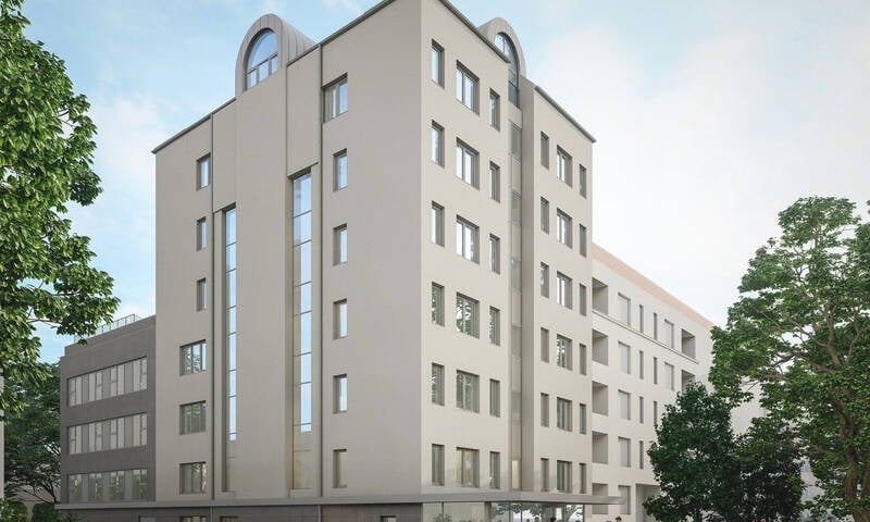 Powiększ obraz: Wizualizacja budynku C-11 w kampusie Politechniki Wrocławskiej