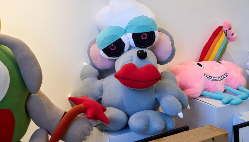 Powiększ obraz: W Mia Art Gallery na placu Solnym 11 można oglądać jedyne w swoim rodzaju pluszaki w rozmiarze XXXL. Zaprojektowały je dzieci.