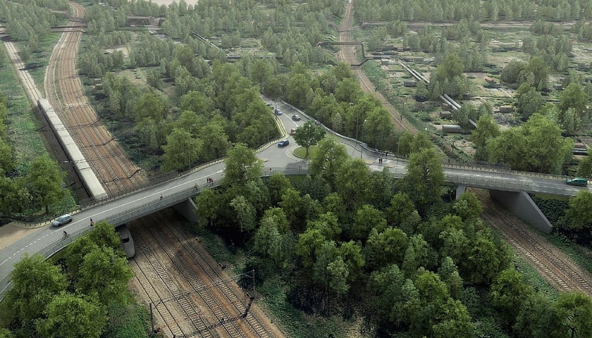 Wizualizacja przedstawia ulice Gazową i Karwińską po przebudowie