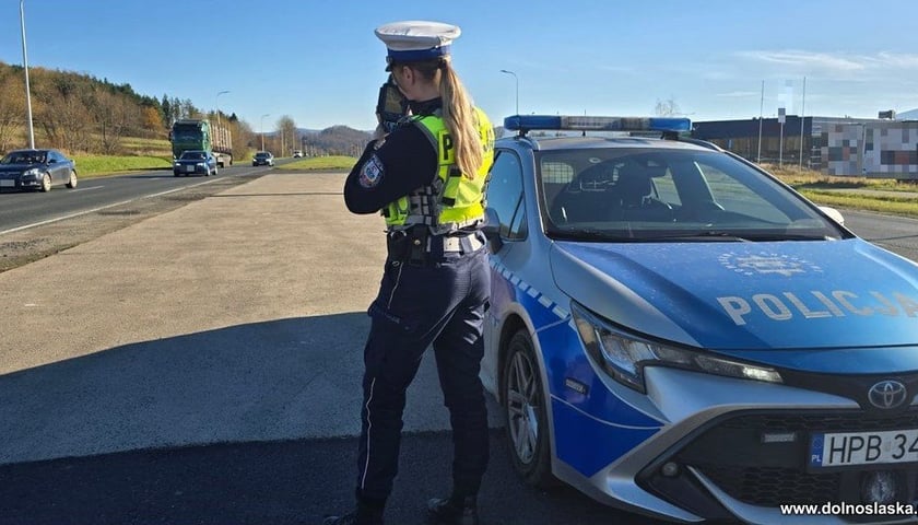 Kaskadowy pomiar prędkości na Dolnym Śląsku.