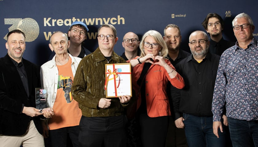 Zespół Radia RAM z dyplomem - laureaci nagrody specjalnej 30 Kreatywnych Wrocławia 2026 w kategorii Społeczeństwo/Miasto