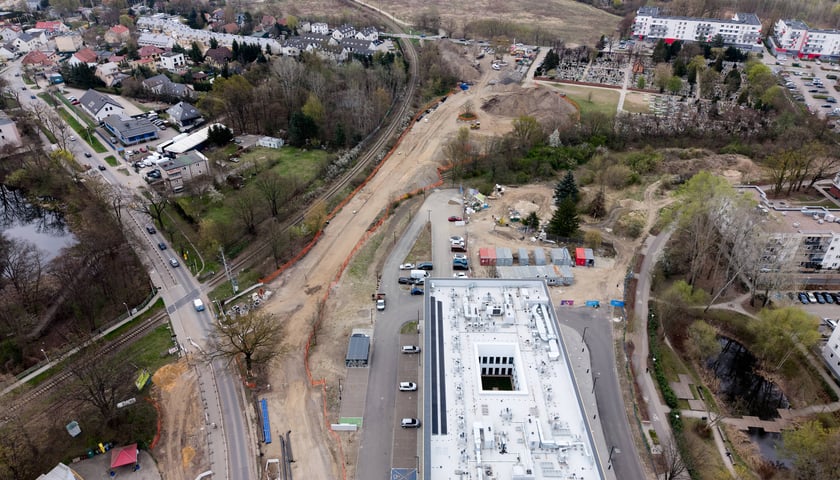 Budowa tramwaju na Swojczyce. W tym miejscu powstanie pętla i duży parking P+R