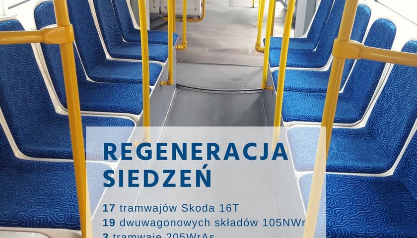 Odświeżanie siedzeń w tramwajach MPK