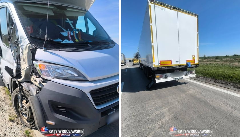 Karambol i duże utrudnienia na autostradzie A4 pod Wrocławiem - 22.04.2026 r.
