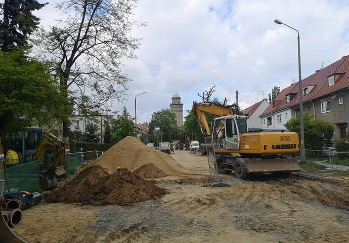 Na ul. Berenta rozszerzono zakres prac