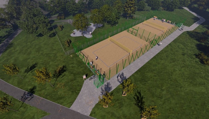 Kompleks boisk do sportów plażowych na Gaju. Wizualizacje