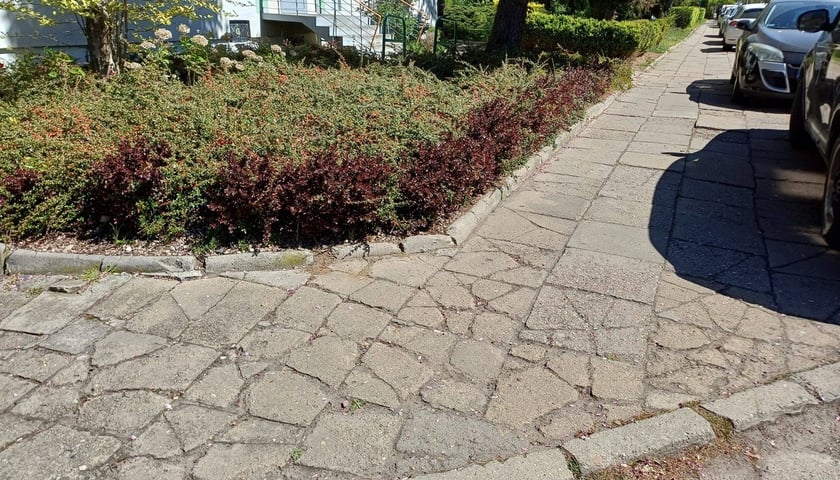 <p>Chodnik przy Sokolej - stan przed remontem.</p>