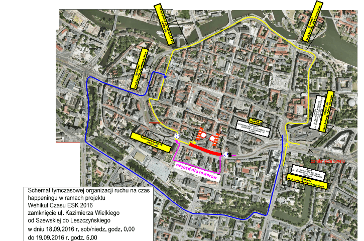 18 września: Kazimierza Wielkiego – zamknięcie jezdni