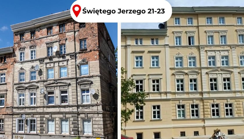 Rusztowania z kamienicy przy św. Jerzego 21-23 zdjęte! Można już podziwiać efekt kolejnej udanej rewitalizacji.