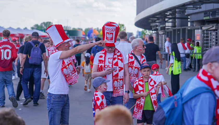 Kibice na meczu Polska - Ukraina