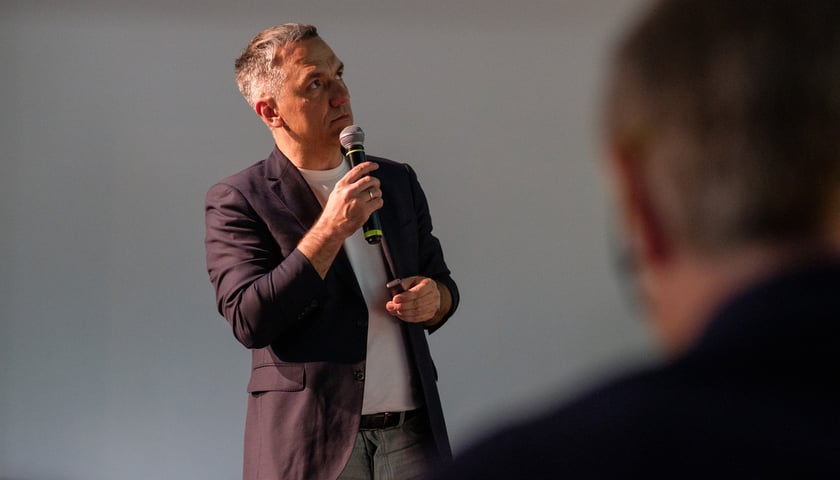 <p>Spotkanie konsultacyjne w Barbarze poświęcone Planowi Og&oacute;lnemu. Wrocław, 11.05.2026. Na zdjęciu Przemysław Matyja.</p>