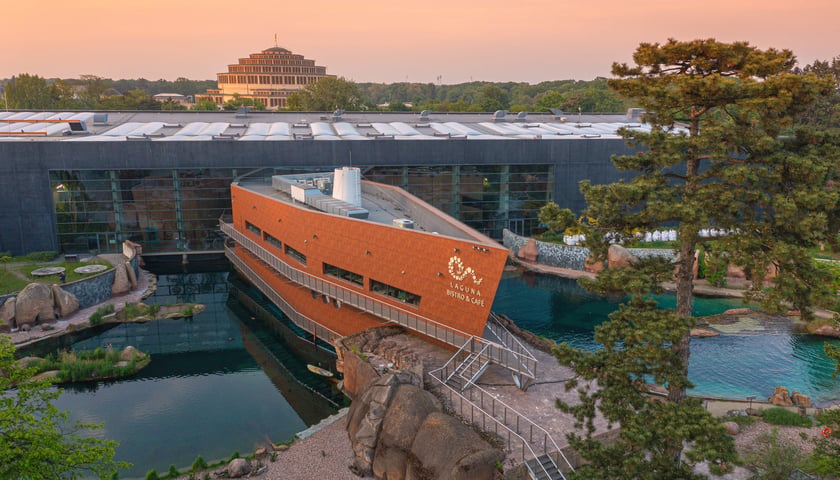 <p>Afrykarium w ZOO Wrocław, widok z lotu ptaka</p>