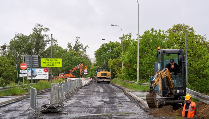 Ulica Gazowa - remont wiaduktów. Zdjęcie z 15 maja
