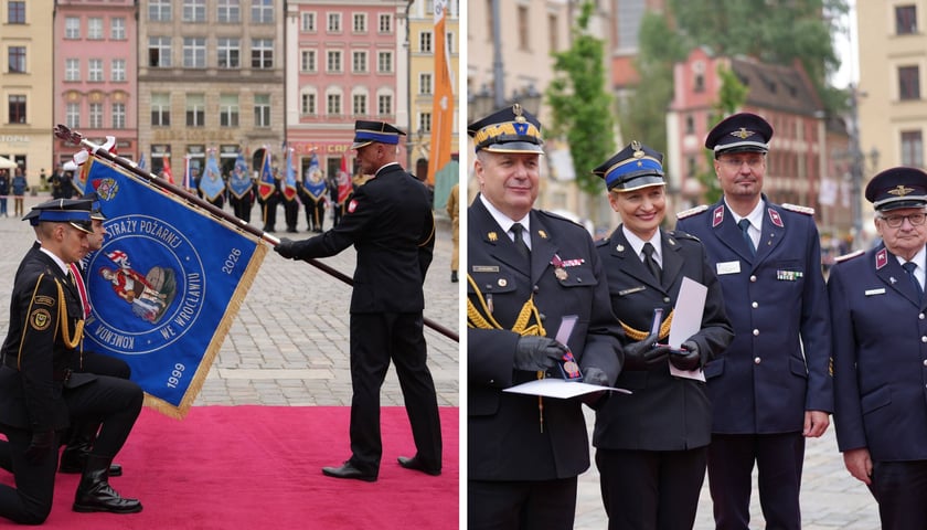 Uroczyste obchody Dnia Strażaka w Rynku i nadanie sztandaru Komendzie Miejskiej PSP we Wrocławiu - 16 maja 2026 r.