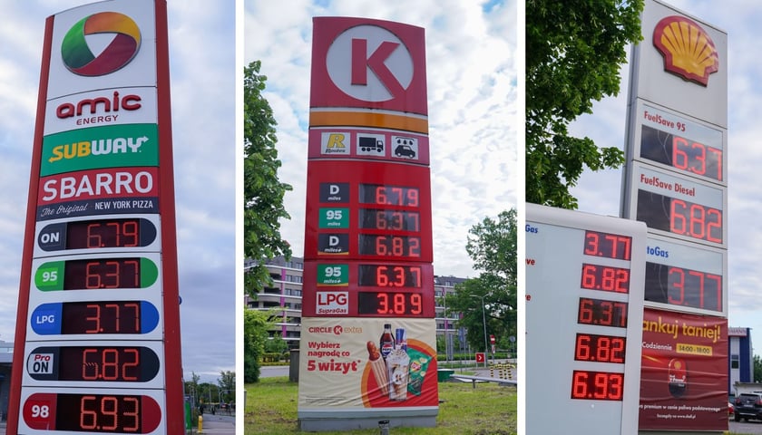 Ceny paliw na stacjach we Wrocławiu, 18.05.2026 r.