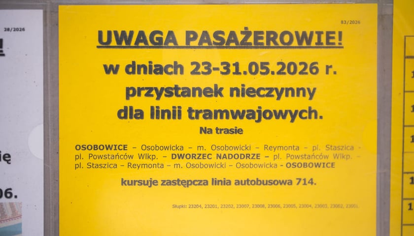 Most Osobowicki, prace torowe i zmieniona organizacja ruchu dla komunikacji miejskiej.&nbsp;
