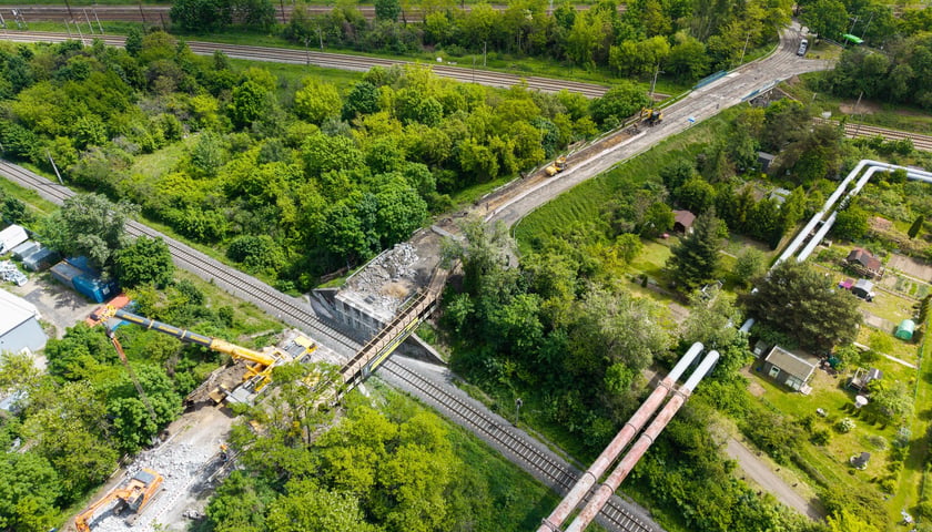 Remont pierwszego wiaduktu na ulicy Gazowej - tego od strony Międzyleskiej (zdjęcie z 22 maja)