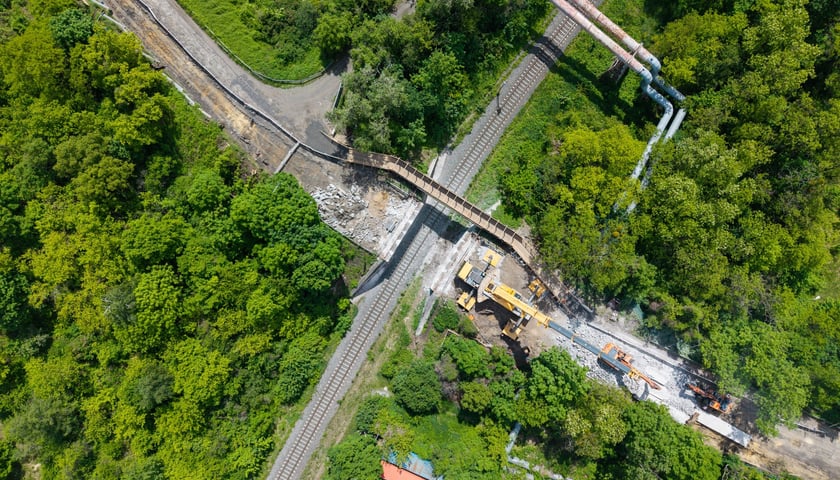 Remont pierwszego wiaduktu na ulicy Gazowej - tego od strony Międzyleskiej (zdjęcie z 22 maja)