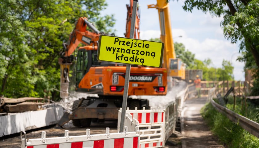 Remont pierwszego wiaduktu na ulicy Gazowej - tego od strony Międzyleskiej (zdjęcie z 22 maja)