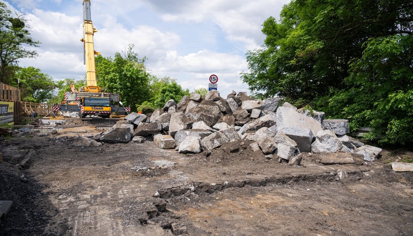 Remont pierwszego wiaduktu na ulicy Gazowej - tego od strony Międzyleskiej (zdjęcie z 22 maja)
