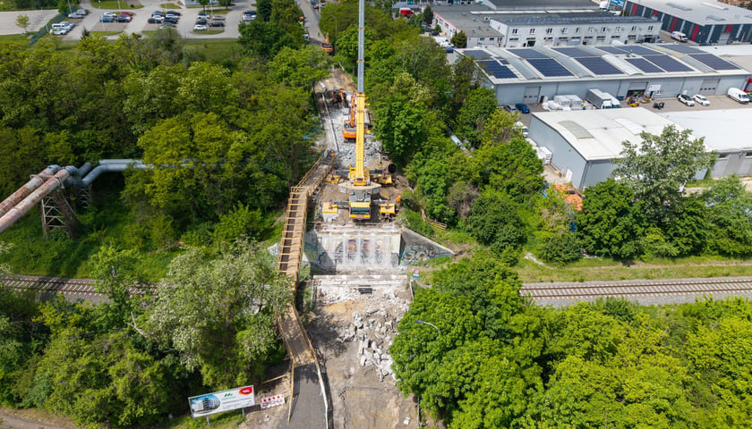 Remont pierwszego wiaduktu na ulicy Gazowej - tego od strony Międzyleskiej (zdjęcie z 22 maja)