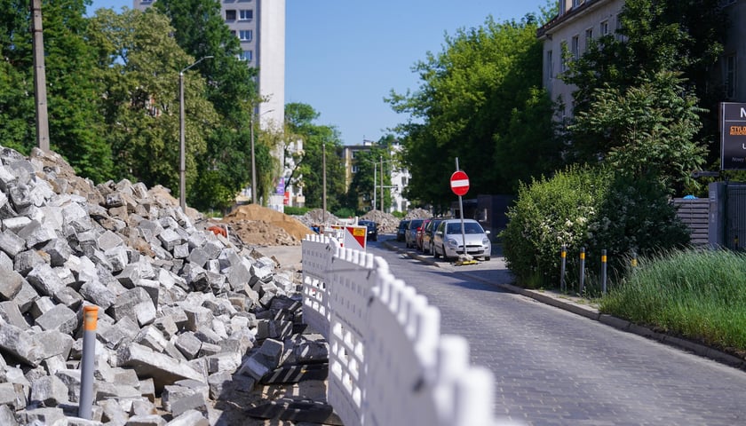 Ulica Gajowicka w trakcie przebudowy - maj 2026 rok