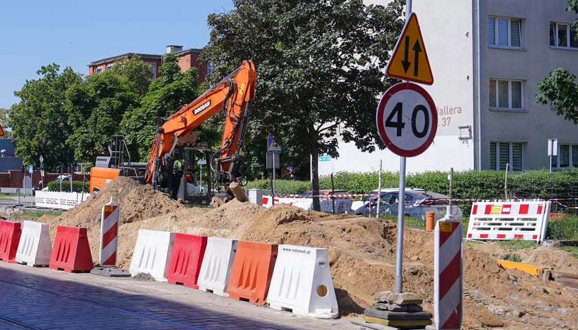 Ulica Gajowicka w trakcie przebudowy - maj 2026 rok