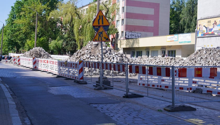 Ulica Gajowicka w trakcie przebudowy - maj 2026 rok