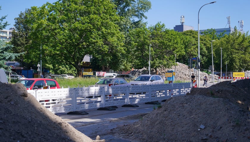 Ulica Gajowicka w trakcie przebudowy - maj 2026 rok
