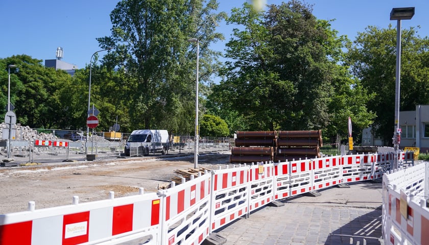 Ulica Gajowicka w trakcie przebudowy - maj 2026 rok