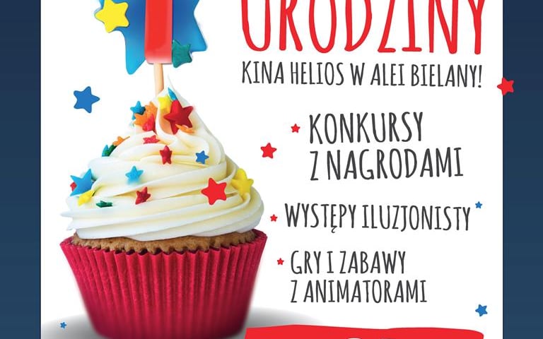 Zaproszenia na urodzinowe seanse Kina Helios Bielany [ZAKoŃCZONY]