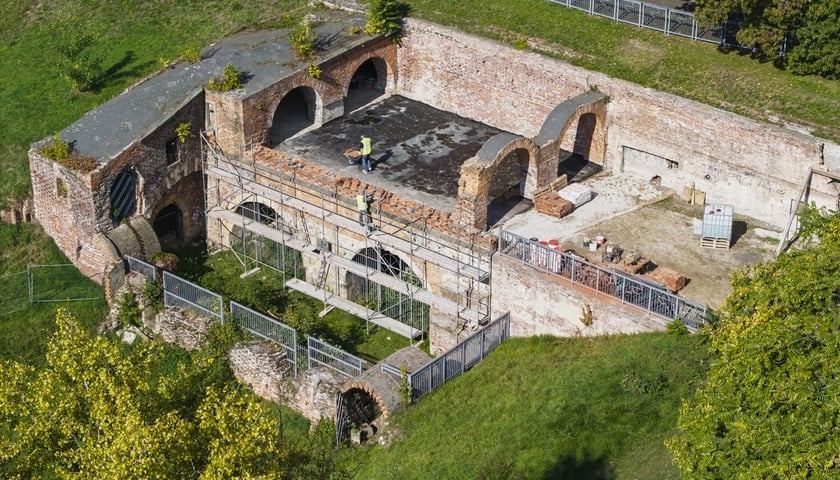 Bastion Ceglarski w remoncie w październiku 2025