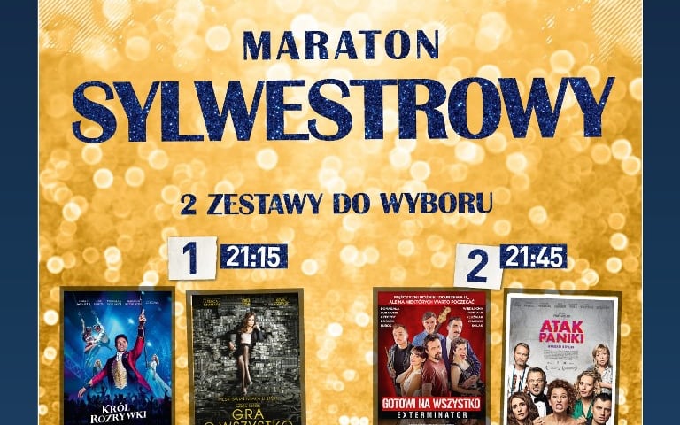 Zaproszenia na Maraton Sylwestrowy w Heliosie [ZAKOŃCZONY]