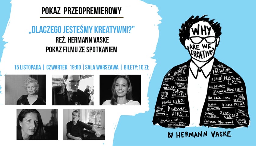 Zaproszenia na czwartkowy seans filmu „Dlaczego jesteśmy kreatywni” [ZAKOŃCZONY]