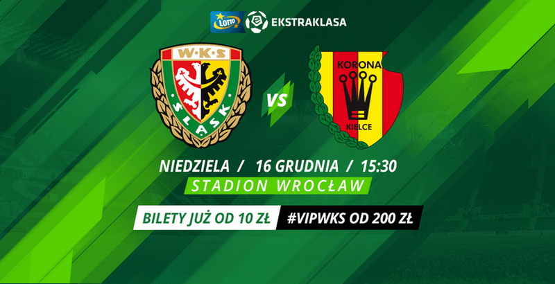 Bilety na mecz WKS Śląsk Wrocław - Korona Kielce [ZAKOŃCZONY]