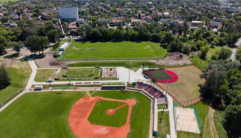 Stadion Polar na Zakrzowie z lotu ptaka