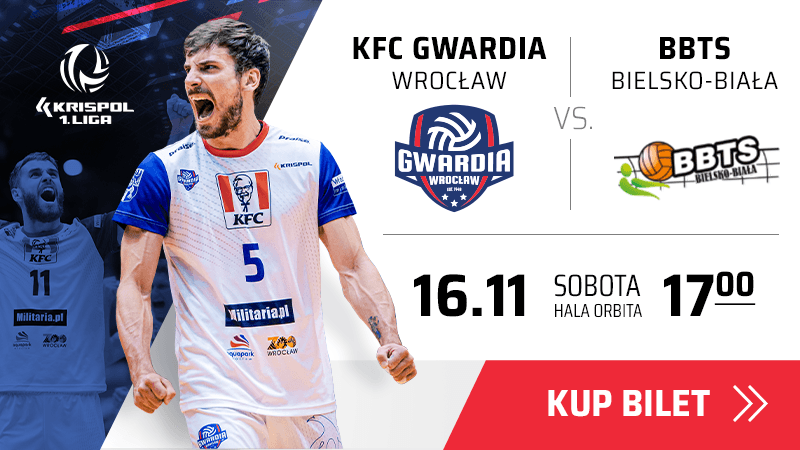 Bilety na mecz KFC Gwardia Wrocław - BBTS Bielsko-Biała [ZAKOŃCZONY]