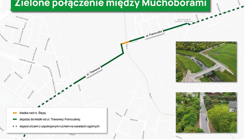 <p>Zielone połączenie między Muchoborami</p>