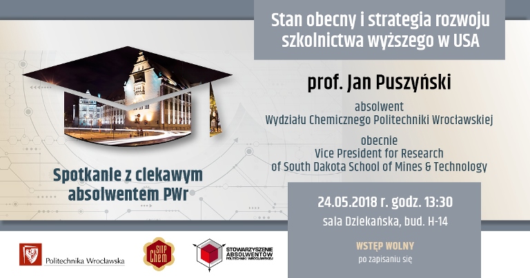 Politechnika: Spotkanie z prof. Janem Puszyńskim z USA
