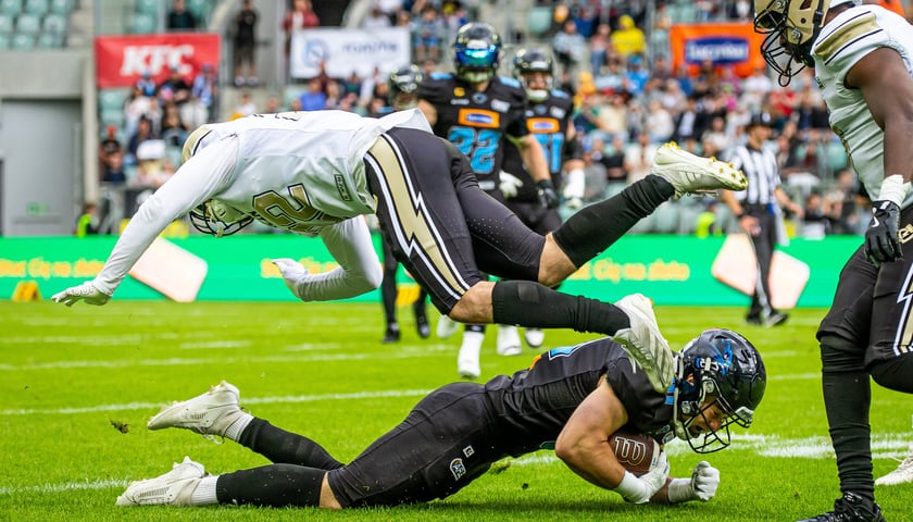 Mecz Panthers Wrocław - Berlin Thunder (50:12) na stadionie Tarczyński Arena, 14 czerwca 2026 r.