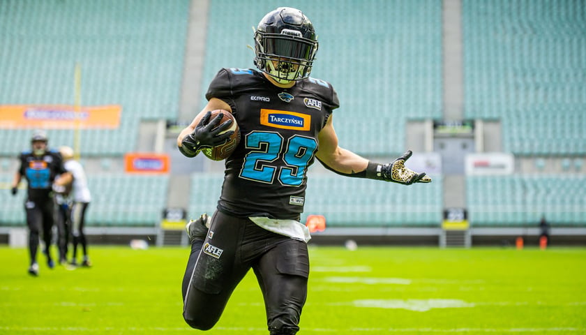 Mecz Panthers Wrocław - Berlin Thunder (50:12) na stadionie Tarczyński Arena, 14 czerwca 2026 r.