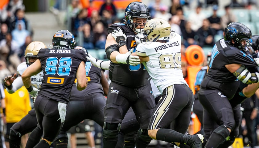 Mecz Panthers Wrocław - Berlin Thunder (50:12) na stadionie Tarczyński Arena, 14 czerwca 2026 r.