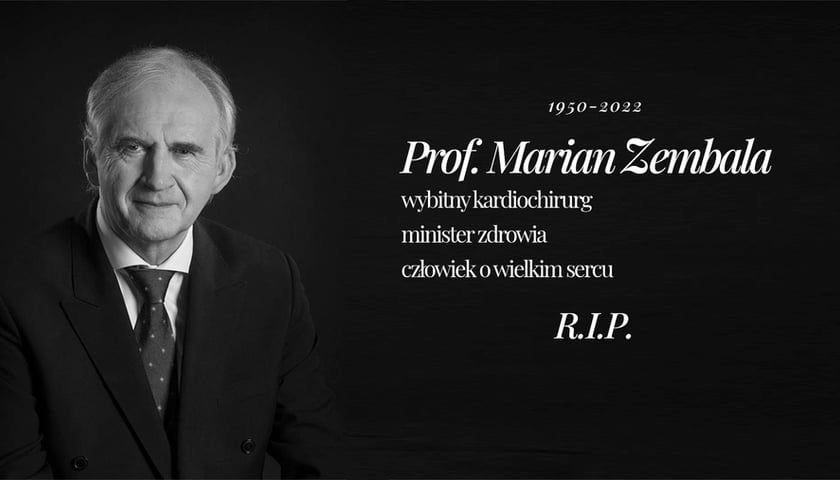 Ministerstwo Zdrowia: Prof. Marian Zembala, wybitny kardiochirurg, minister zdrowia, człowiek o wielkim sercu R.I.P. 