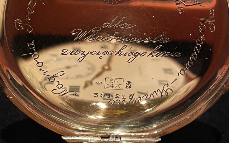 Złoty zegarek Ulysse Nardin - repetier - dekiel z dedykacją