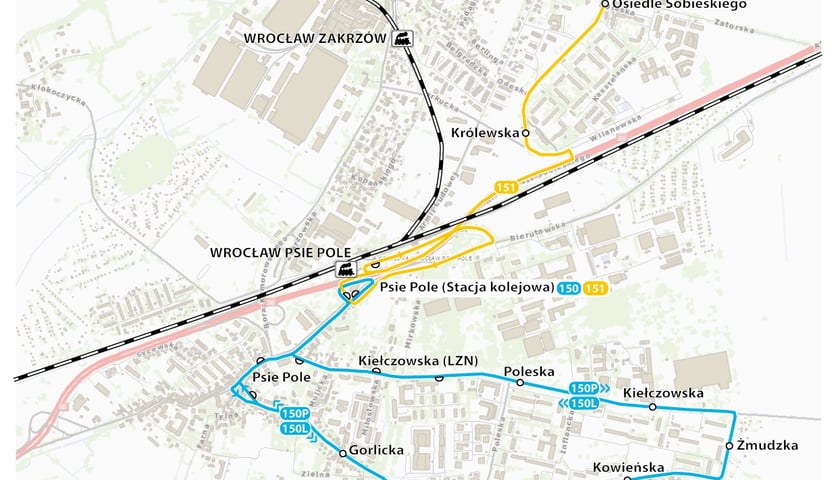 1 kwietnia: zmiany linii autobusowych na Psim Polu